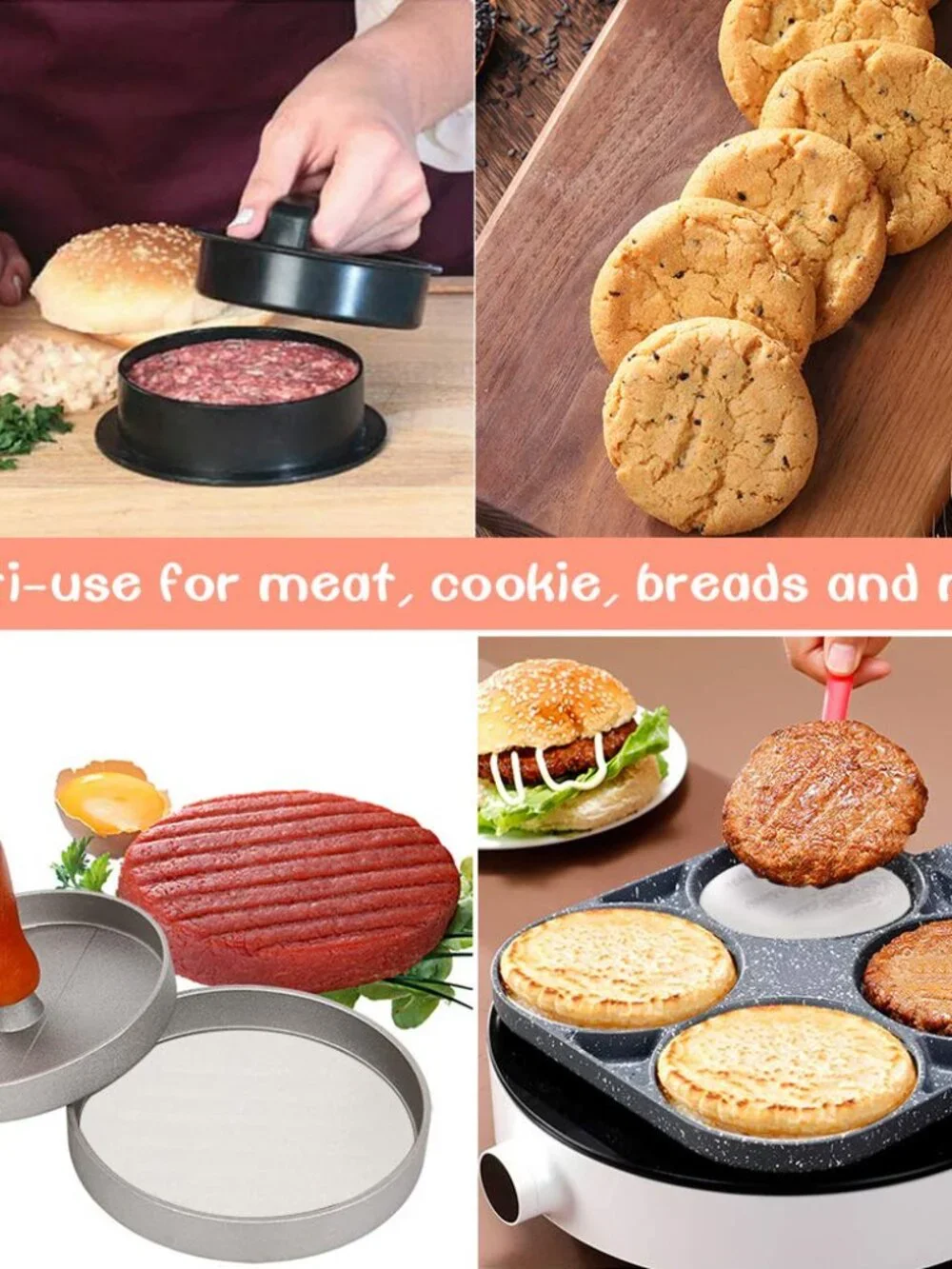 Burger Patty Paper Rounds for 4/4.5 Inch Burger Press, 200pcs 4.5inch Baking Par